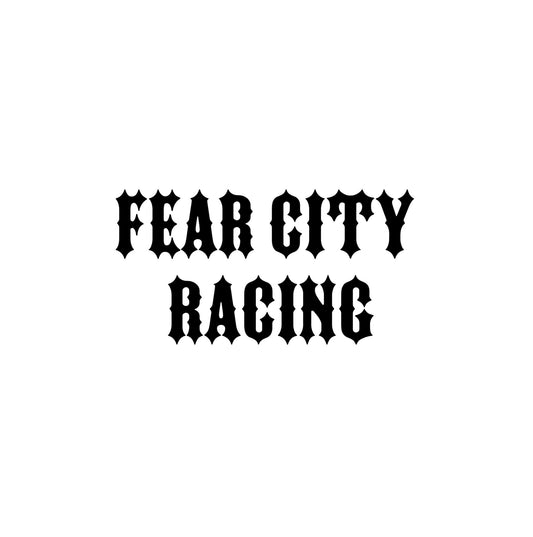 Matt Schwarz Clubstyle Fear City Racing Sticker 2.0 - Langlebiger Motorrad Aufkleber