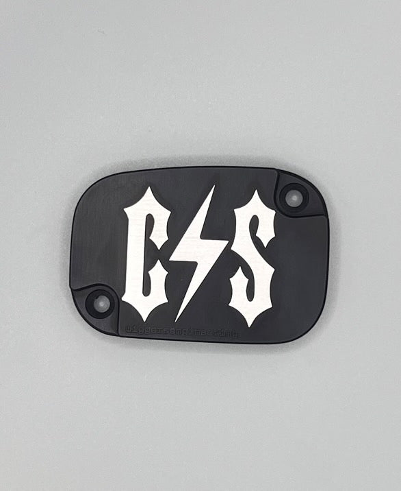 Schwarzer CNC-Bremsdeckel mit C S Logo - Custom Motorrad Zubehör aus
Aluminium