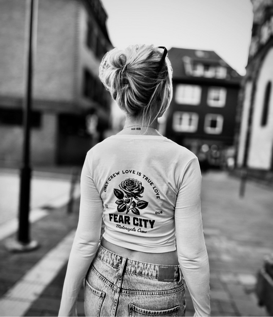 Fear City Women Rusty Rose Longsleeve - Damen Motorrad Streetwear Shirt