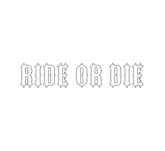 Weiß RIDE OR DIE Clubstyle Fear City Sticker  Langlebiger Motorrad Aufkleber