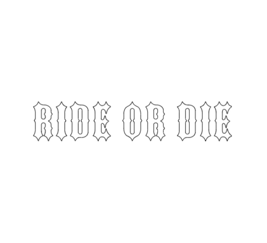 Weiß RIDE OR DIE Clubstyle Fear City Sticker  Langlebiger Motorrad Aufkleber