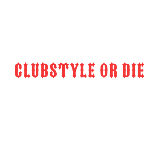 Rot CLUBSTYLE OR DIE Fear City Sticker  Langlebiger Motorrad Aufkleber