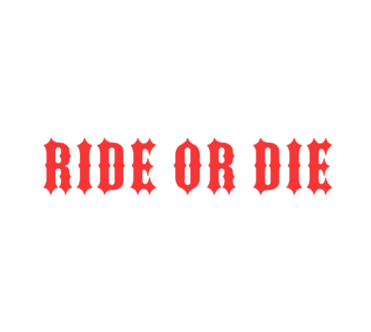 Rot RIDE OR DIE Clubstyle Fear City Sticker  Langlebiger Motorrad Aufkleber