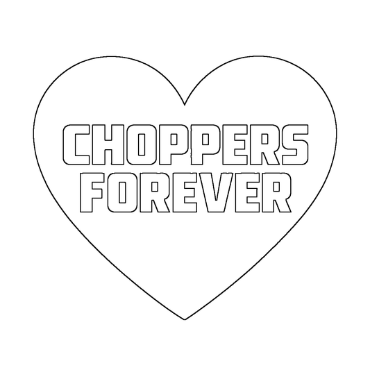 CHOPPERS FOREVER Motorrad Biker Sticker in Weiß – Fear City