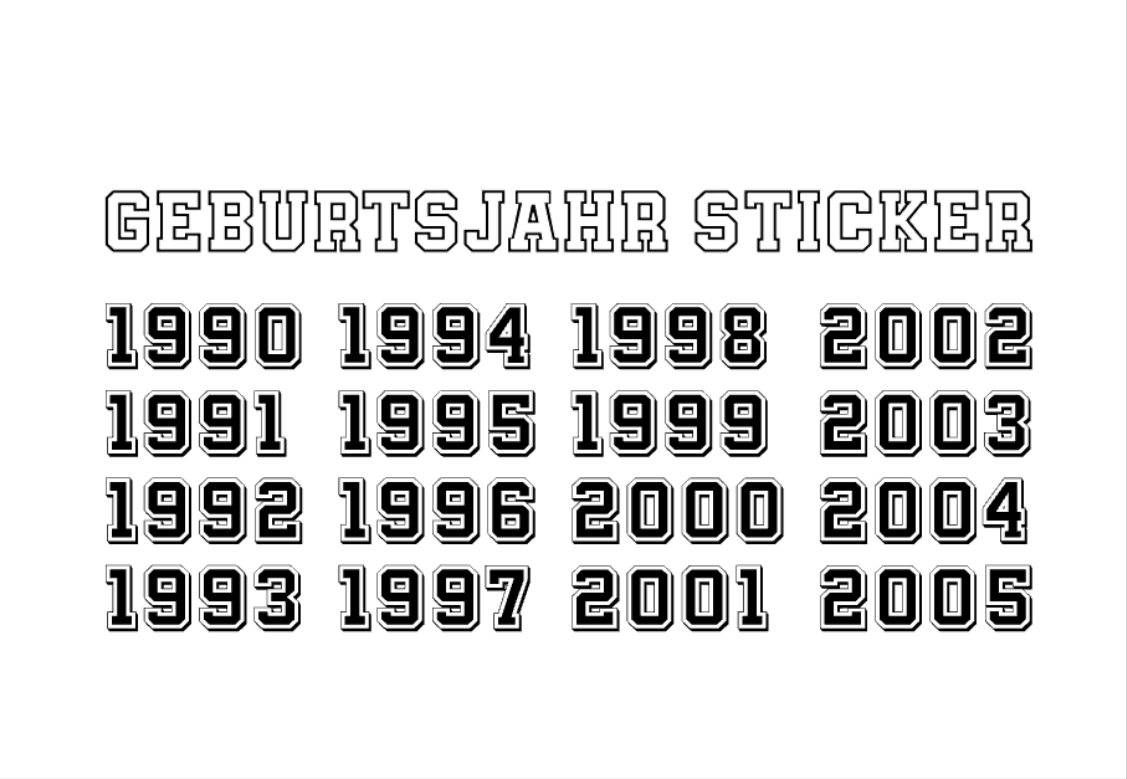 Schwarzer Startnummern Sticker für Motorrad • Clubstyle Racing Aufkleber • Nummer Sticker in 10-25cm • Custom Number Decal