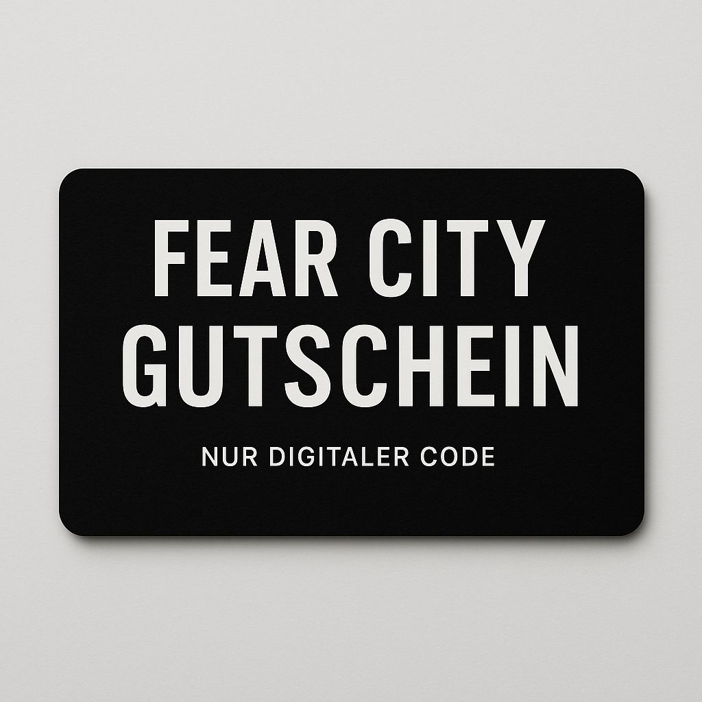 Fear City Geschenkgutschein – ideal für Motorradfans & Streetwear-Liebhaber