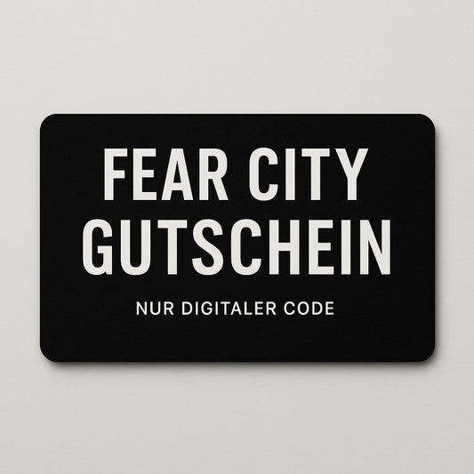 Fear City Geschenkgutschein – ideal für Motorradfans & Streetwear-Liebhaber