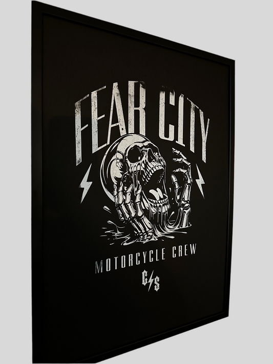 LIMITED 50 Pieces Hand Screenprinted FEAR⚡️CITY Poster 50cm X 70cm