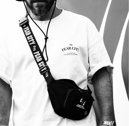 Fear City Hipbag Schwarz - Bauchtasche im OG C S Design für Biker & Streetwear Fans
