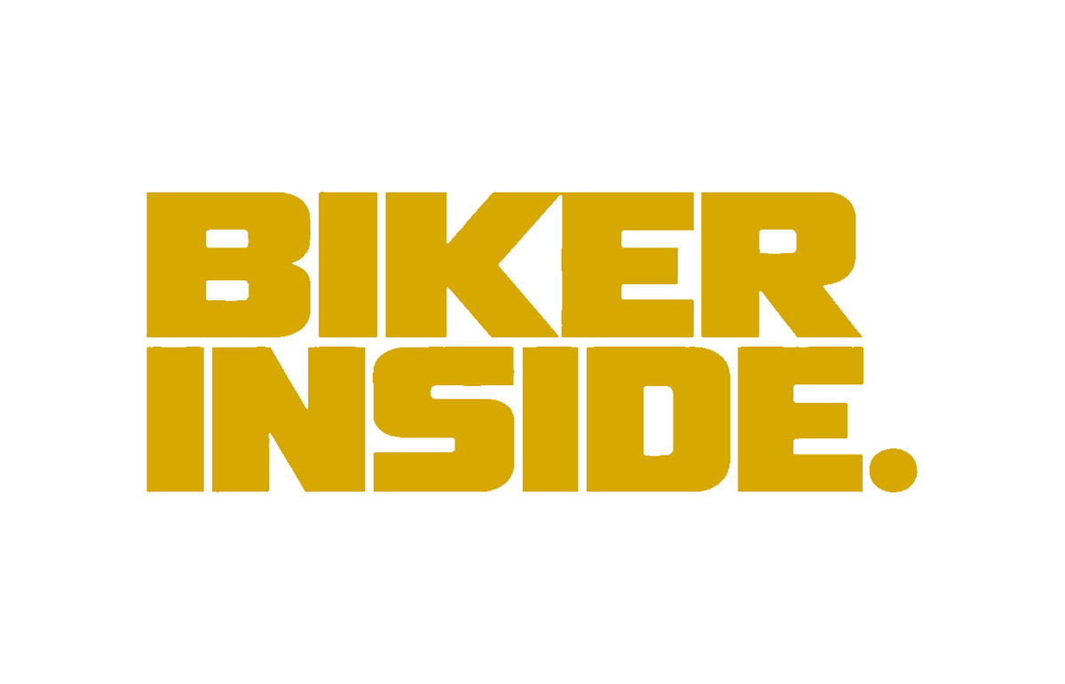 BIKER INSIDE Chopper Aufkleber in Gold für Motorrad – Fear City