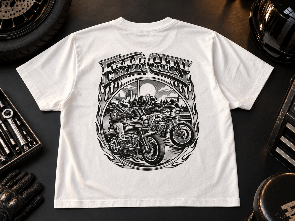Damen Clubstyle T-Shirt FEAR RIDE TEE aus 100 % Baumwolle von Fear City