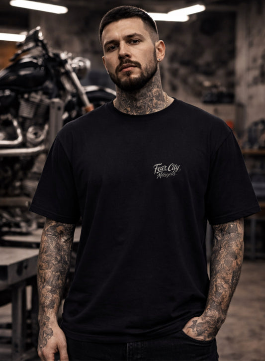 STREET HUNTER T-SHIRT – BLACK / FRONT & BACKPRINT