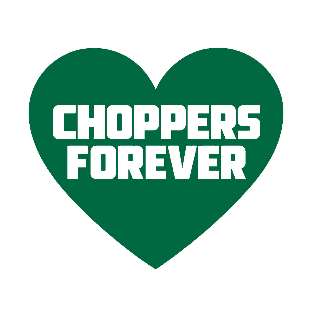 CHOPPERS FOREVER Motorrad Biker Sticker in Dunkelgrün – Fear City