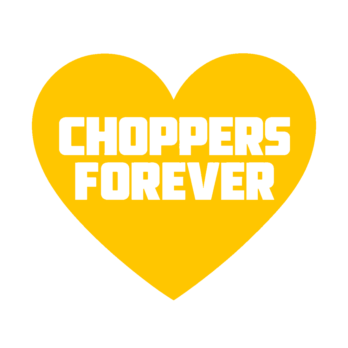 CHOPPERS FOREVER Motorrad Biker Sticker in Gelb – Fear City