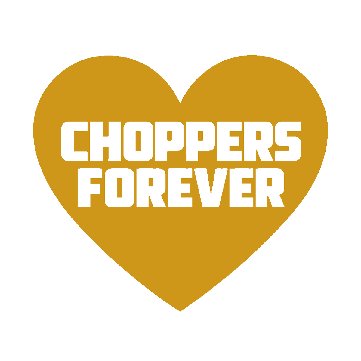 CHOPPERS FOREVER Motorrad Biker Sticker in Gold – Fear City