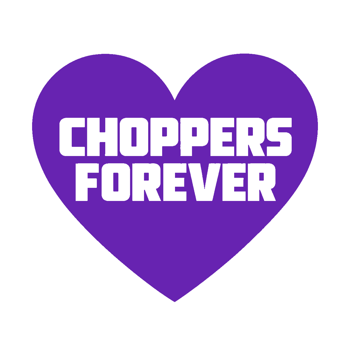CHOPPERS FOREVER Motorrad Biker Sticker in Lila – Fear City