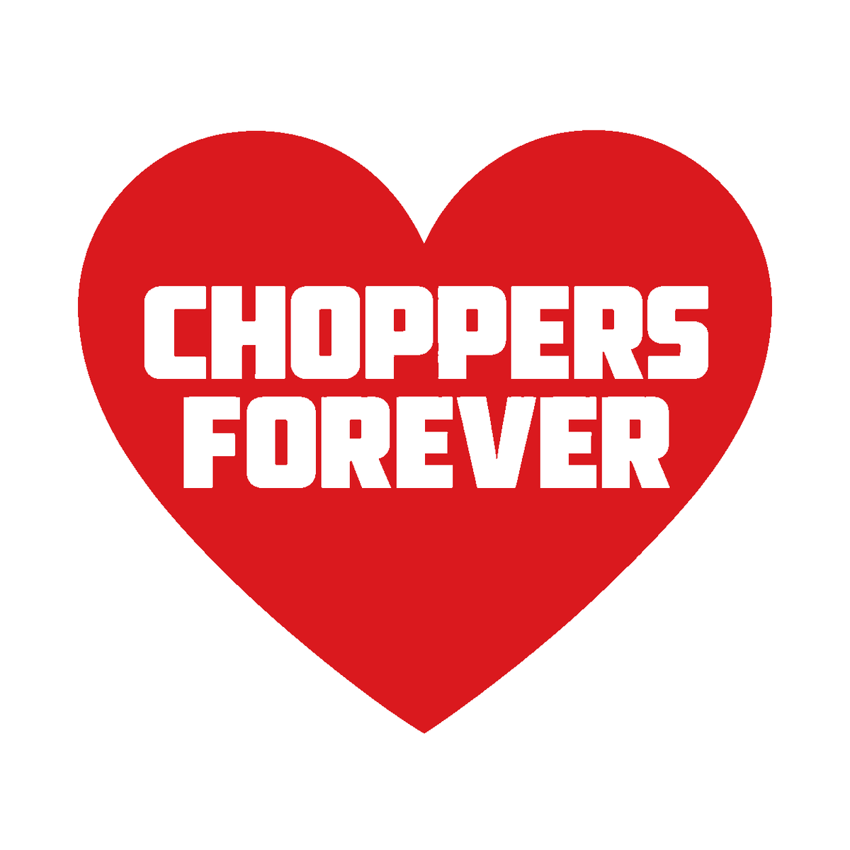 CHOPPERS FOREVER Motorrad Biker Sticker in Rot – Fear City