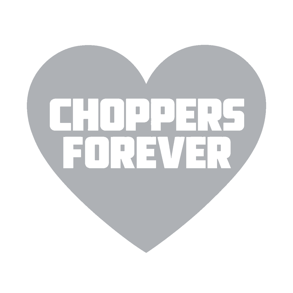 CHOPPERS FOREVER Motorrad Biker Sticker in Silber – Fear City