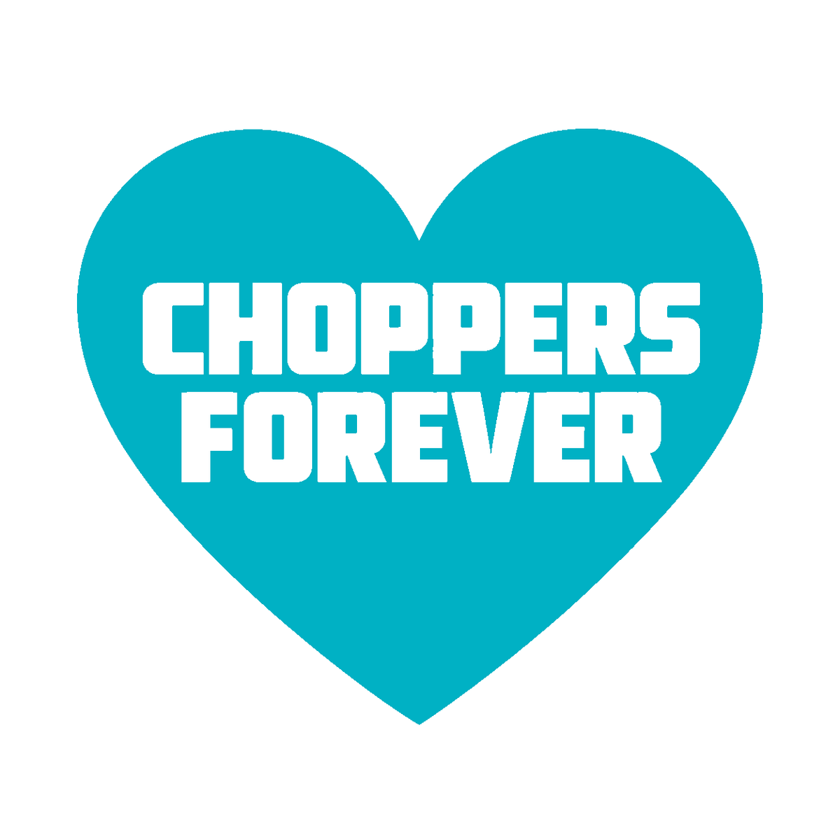 CHOPPERS FOREVER Motorrad Biker Sticker in Türkis – Fear City