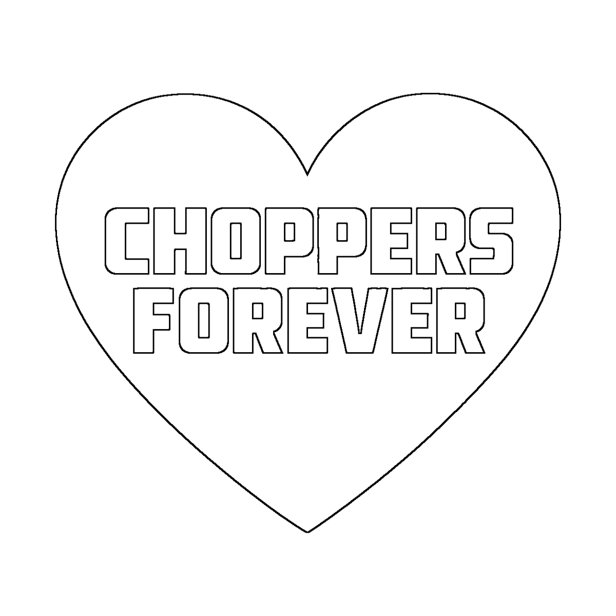 CHOPPERS FOREVER Motorrad Biker Sticker in Weiß – Fear City