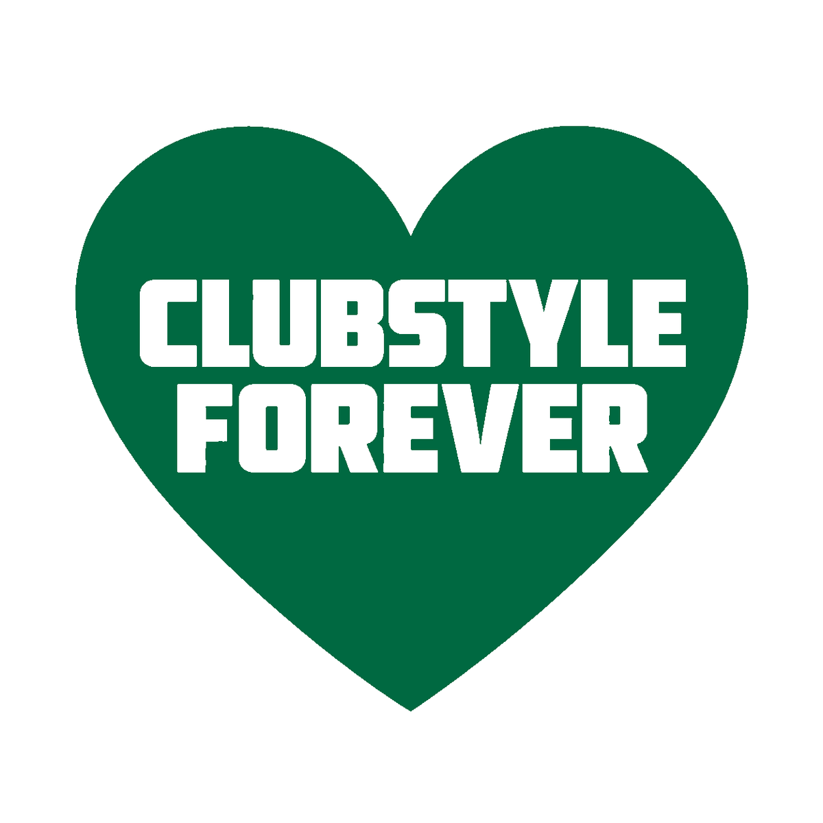 CLUBSTYLE FOREVER Motorrad Biker Sticker in Dunkelgrün – Fear City