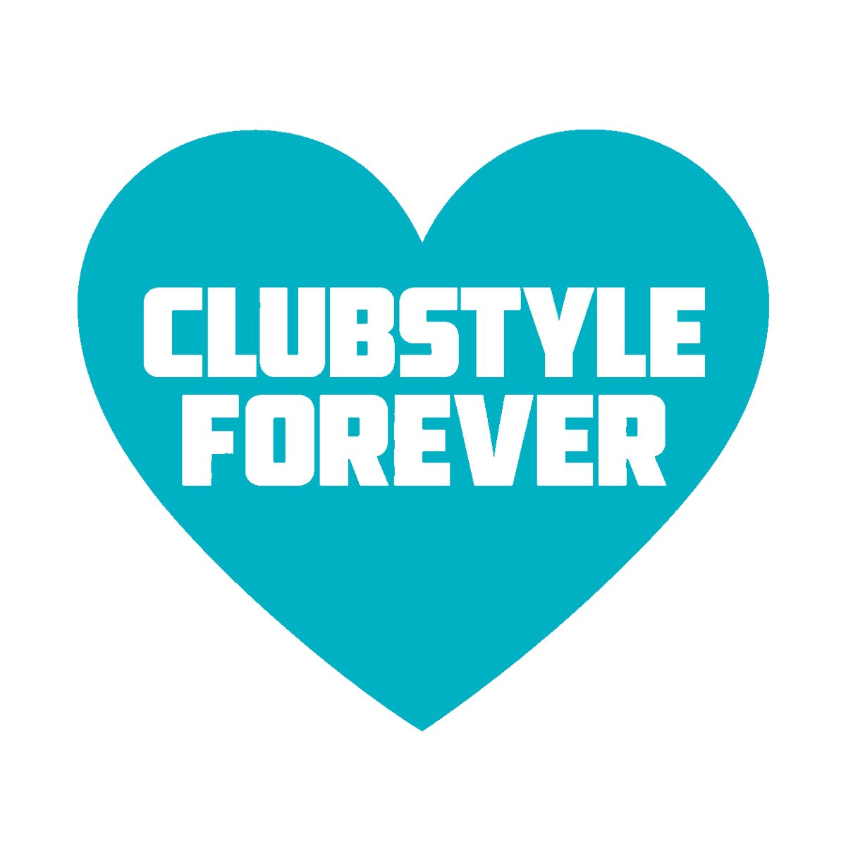 CLUBSTYLE FOREVER Motorrad Biker Sticker in Türkis – Fear City
