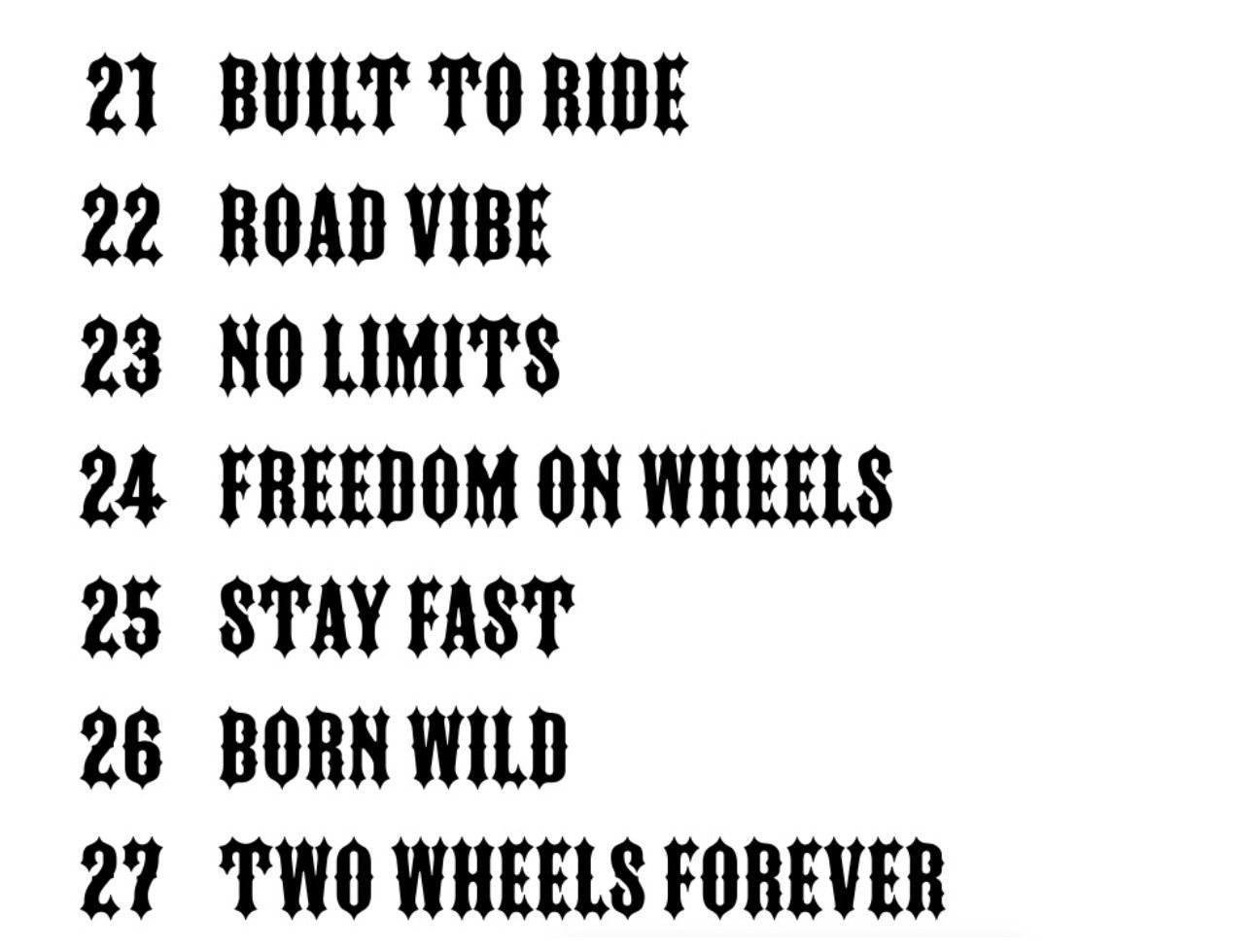 Motorrad Sticker – Clubstyle Biker Aufkleber • Chopper Decals • Motorrad Sprüche • Custom Moto Stickers für Autos & Bikes