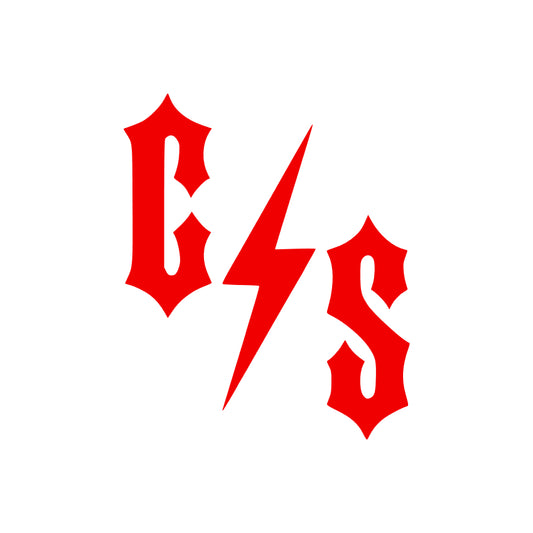 Fear City roter Sticker Chopper– langlebiger Vinyl-Aufkleber mit schwarzem Logo für Motorrad, Laptop & Auto