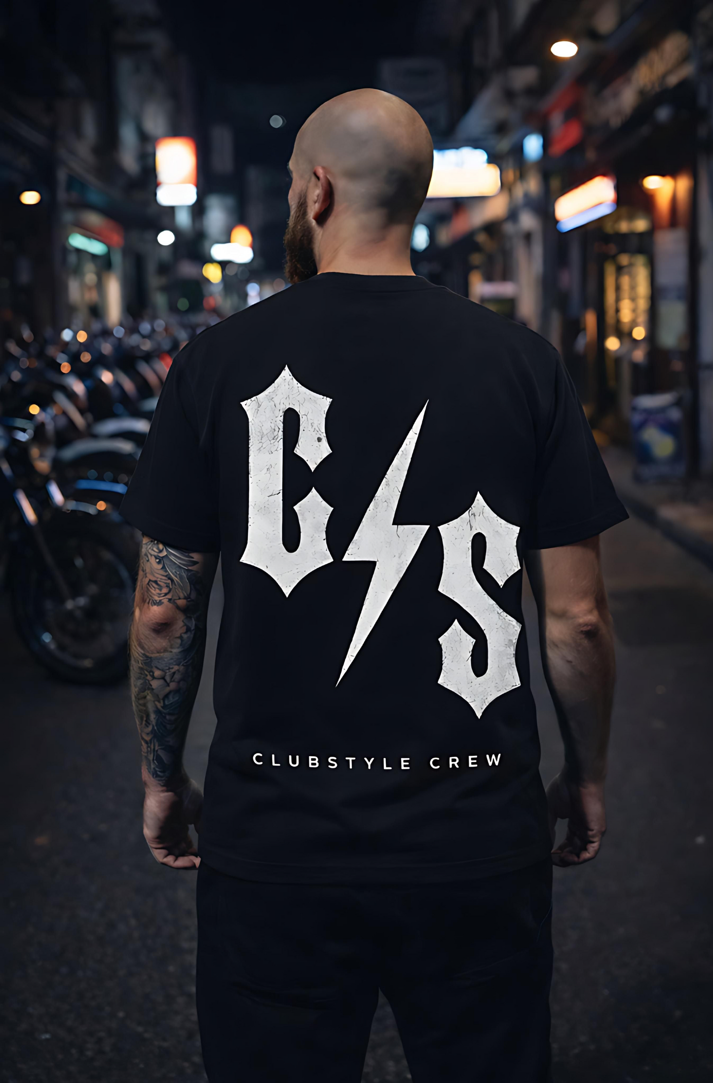 OG CS CLUBSTYLE T-SHIRT – BLACK / FRONT & BACKPRINT