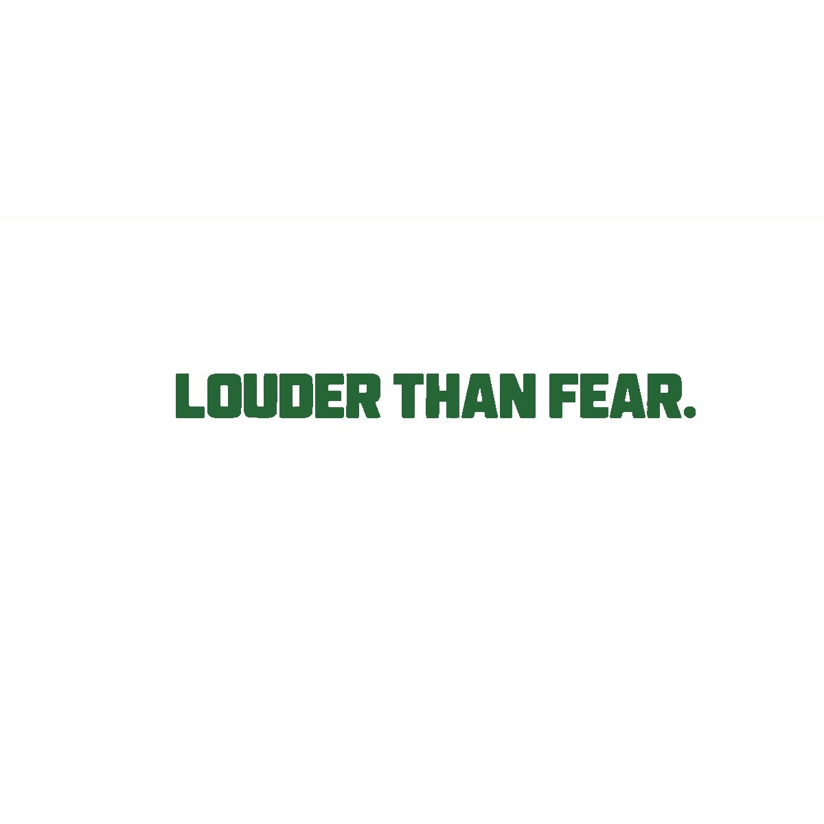 LOUDER THAN FEAR Motorrad Sticker – Dunkelgrün