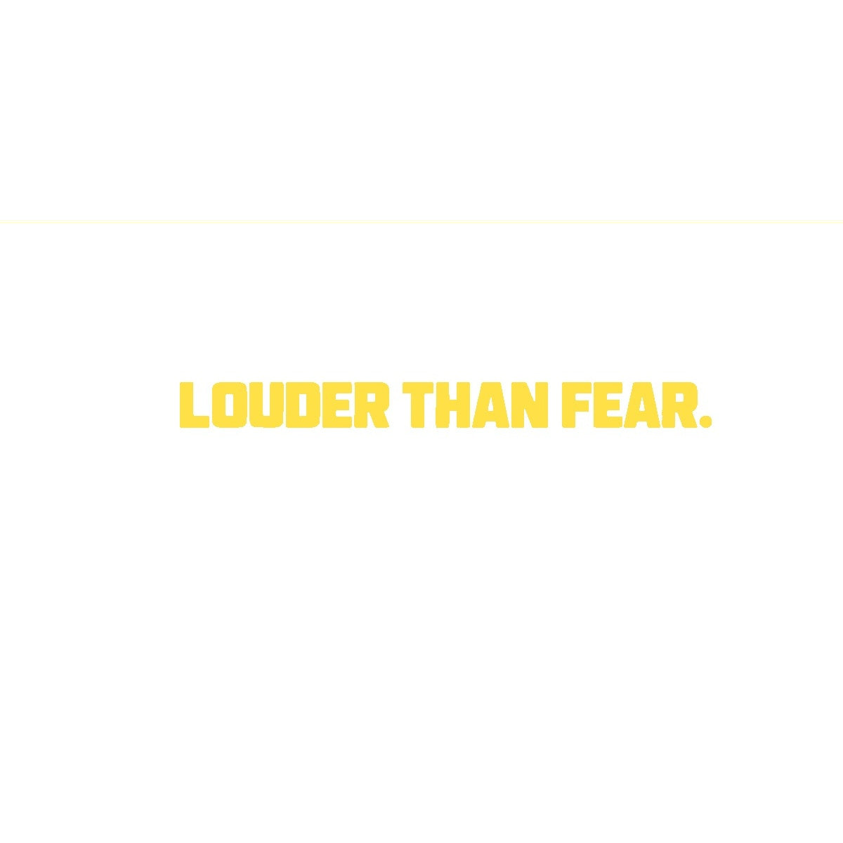 LOUDER THAN FEAR Motorrad Sticker – Gelb