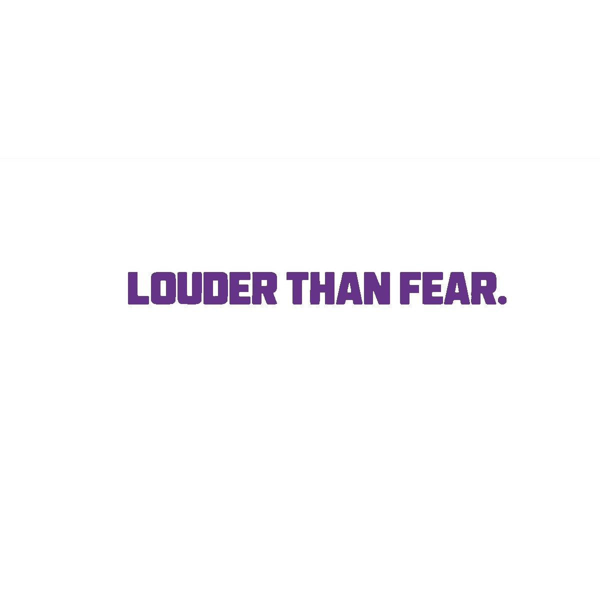 LOUDER THAN FEAR Motorrad Sticker – Lila