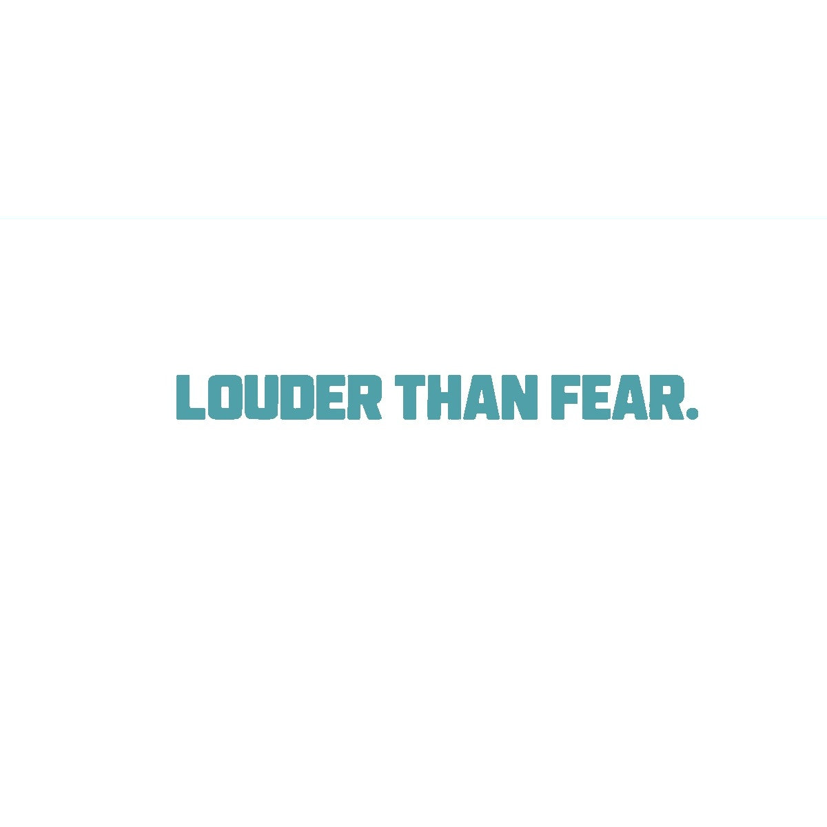 LOUDER THAN FEAR Motorrad Sticker – Türkis