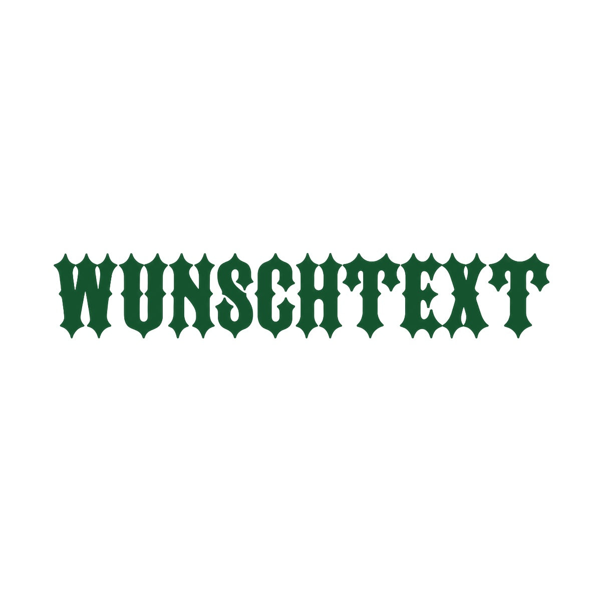 CUSTOM TEXT Font 4 Dunkelgrün – personalisierter Motorrad Sticker für Bike und Werkzeugkiste | Fear City