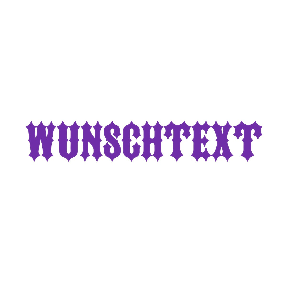 CUSTOM TEXT Font 4 Lila – personalisierter Motorrad Sticker für Custom Bike und Chopper | Fear City