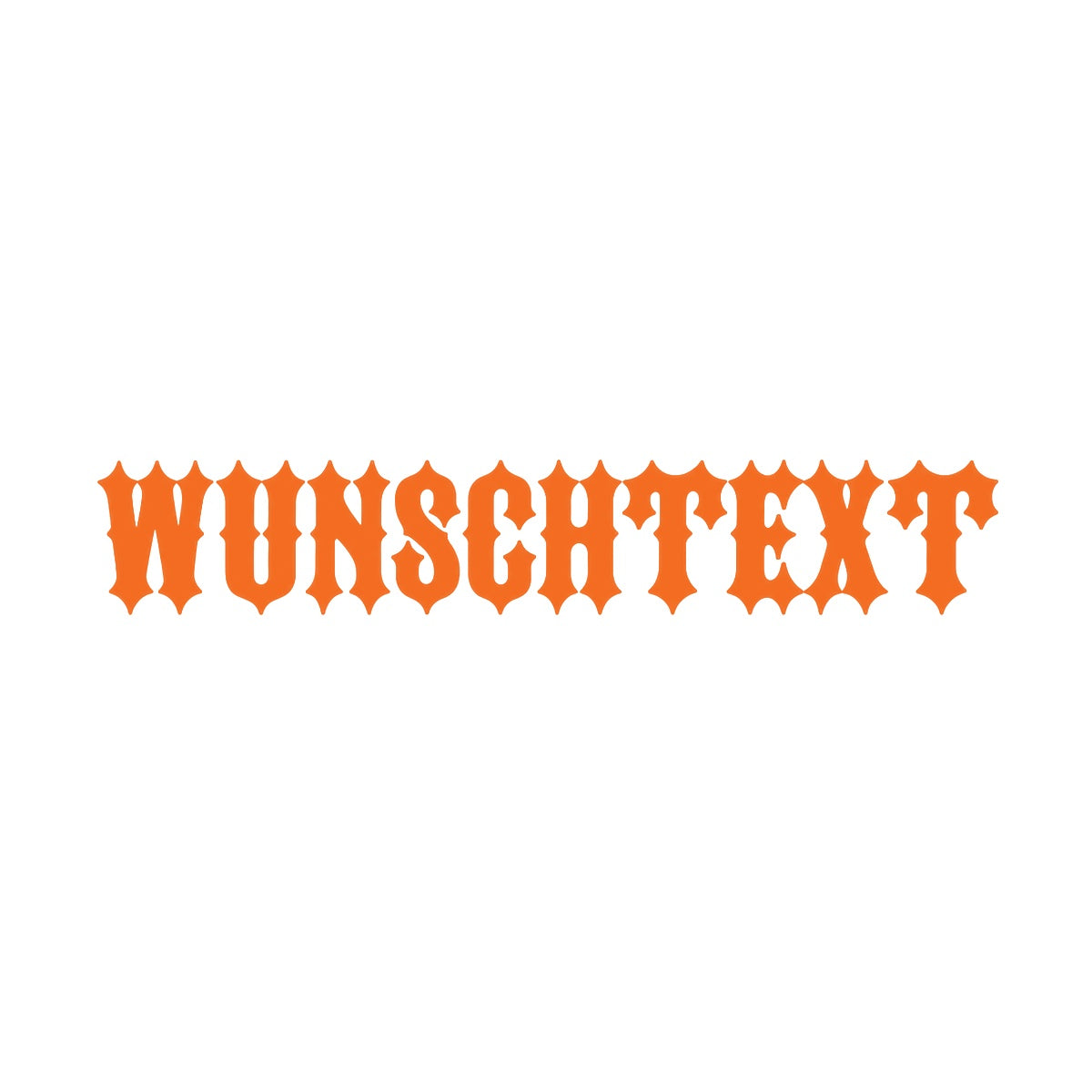 CUSTOM TEXT Font 4 Orange – personalisierter Motorrad Sticker für Chopper und Custom Bike | Fear City