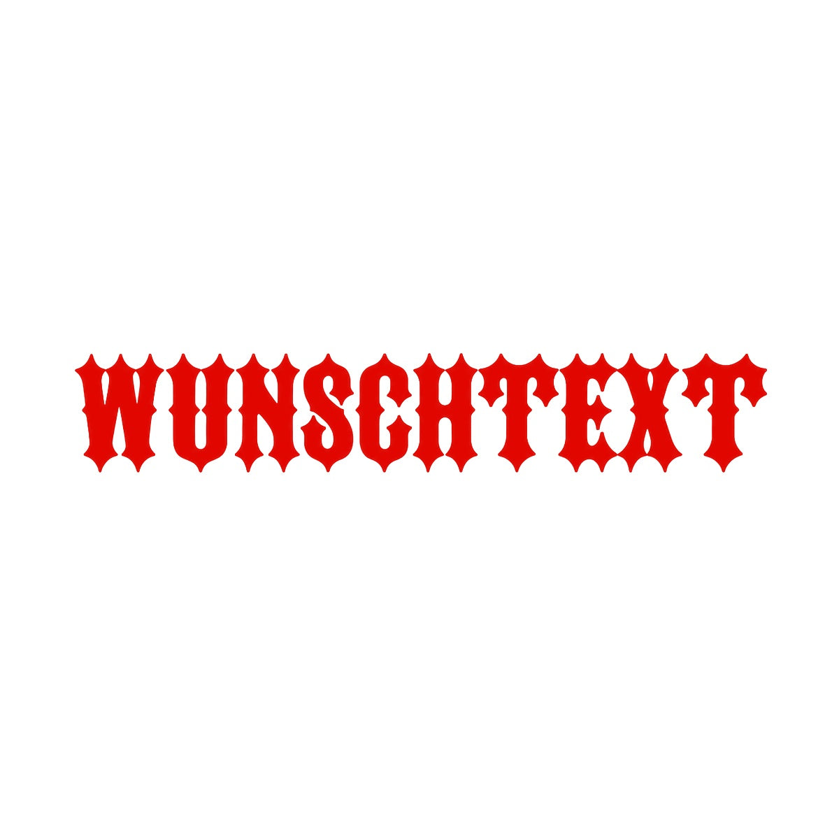 CUSTOM TEXT Font 4 Rot – personalisierter Biker Sticker für Motorrad und Chopper | Fear City
