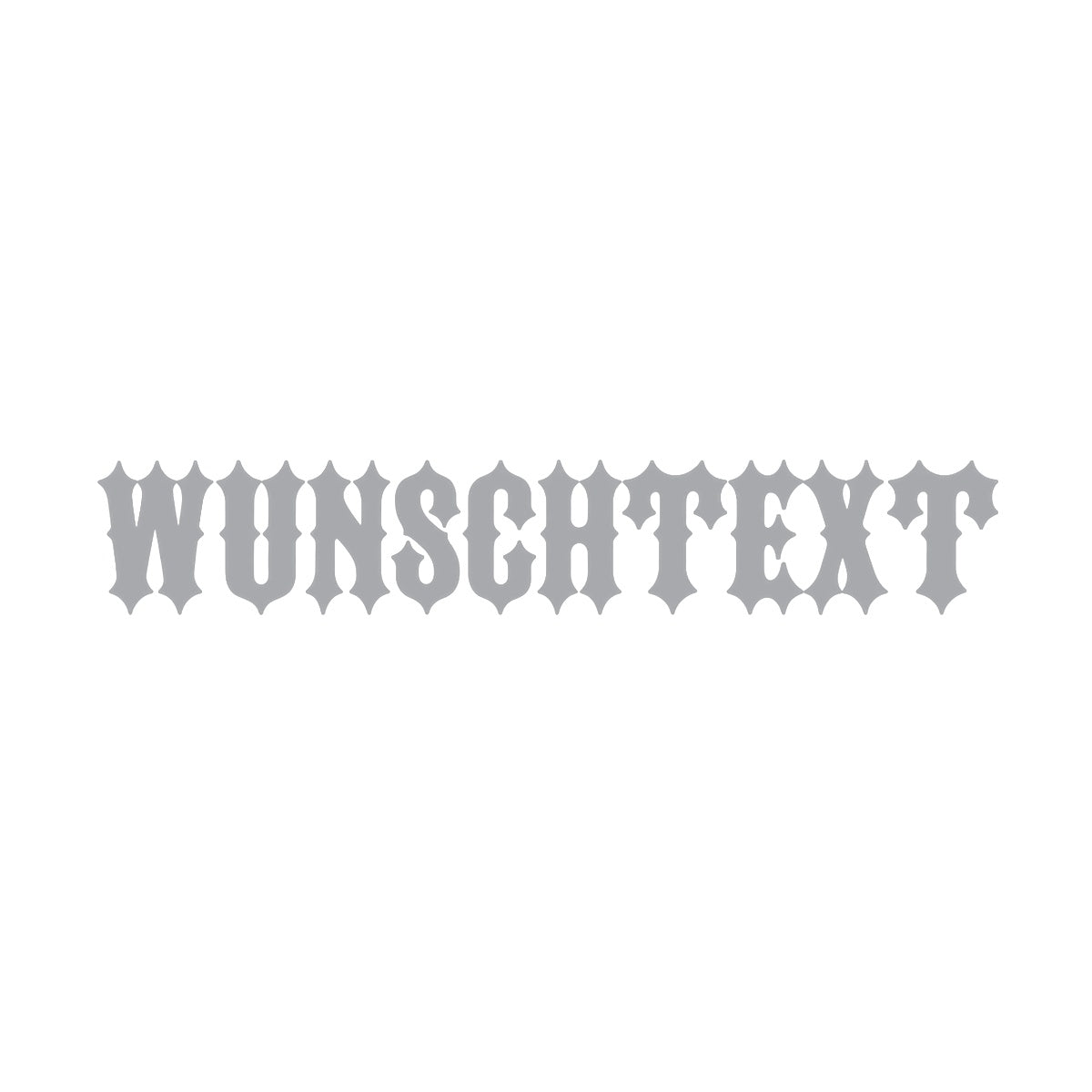 CUSTOM TEXT Font 4 Silber – personalisierter Biker Sticker für Motorrad, Helm und Garage | Fear City