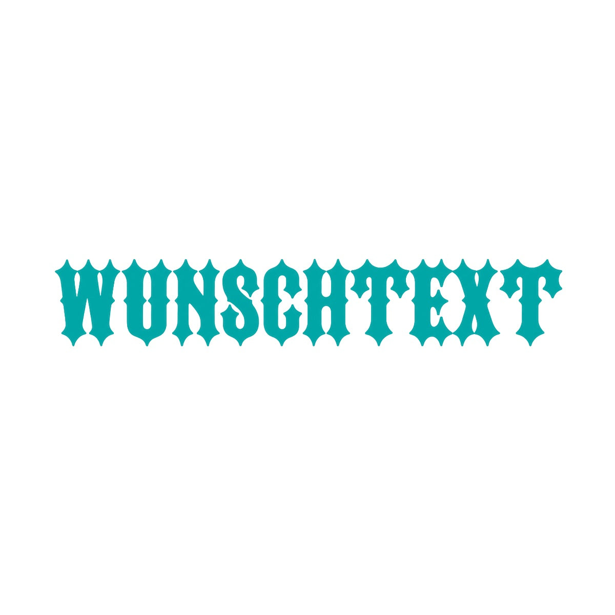 CUSTOM TEXT Font 4 Türkis – personalisierter Motorrad Sticker für Cruiser und Custom Bike | Fear City