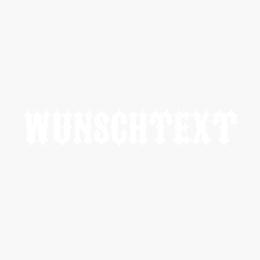 CUSTOM TEXT Font 4 Weiß – personalisierter Motorrad Sticker für Helm, Bike und Garage | Fear City