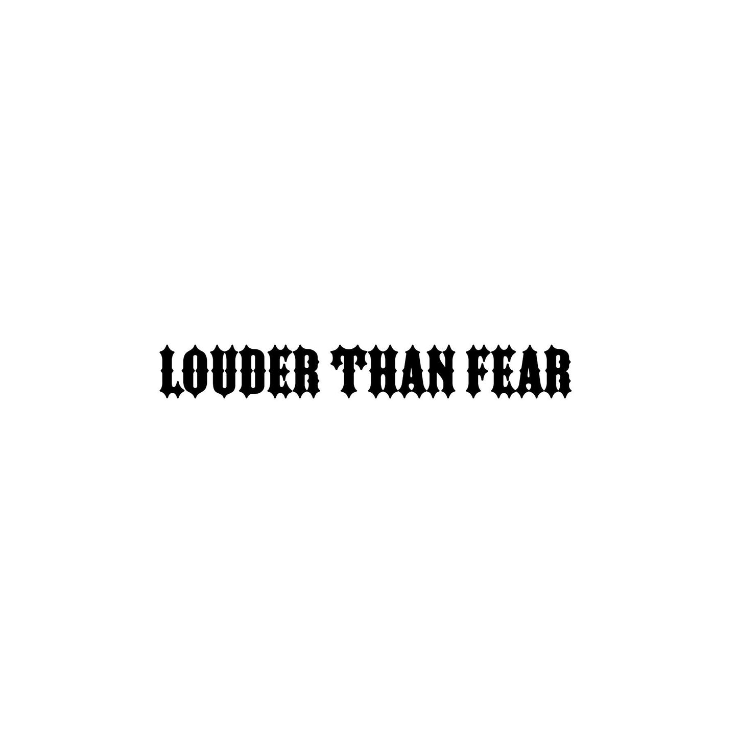 LOUDER THAN FEAR Fear City Clubstyle Motorrad Sticker – vollständiges Motiv