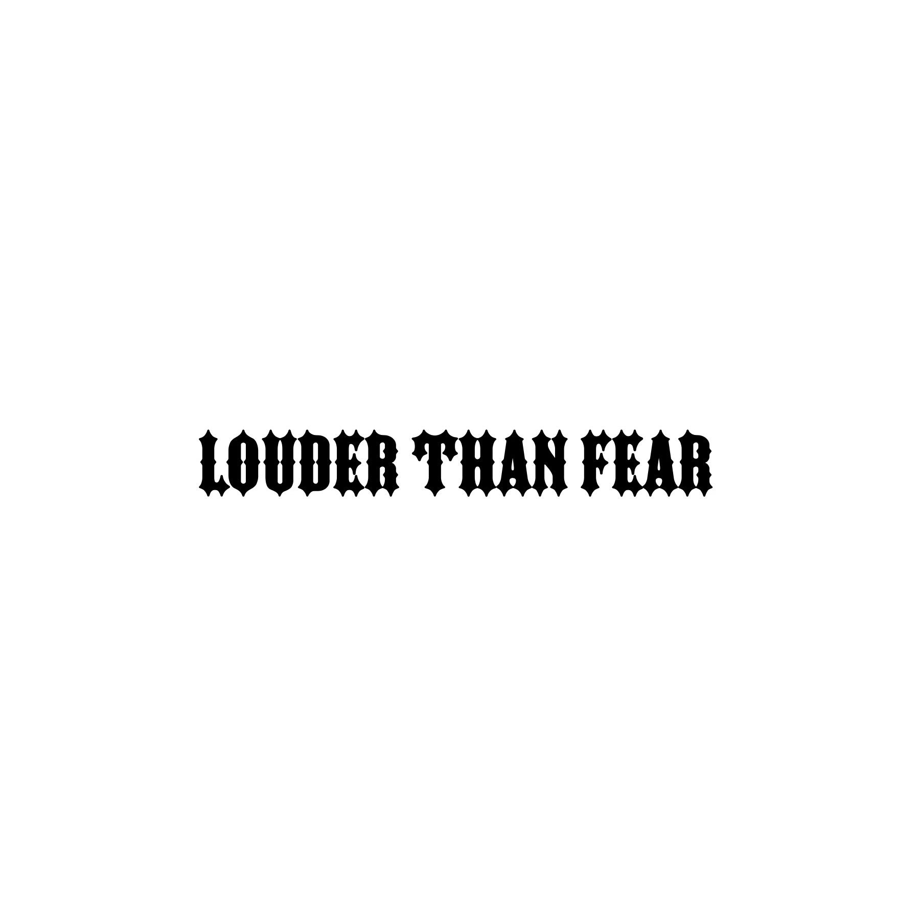 LOUDER THAN FEAR Fear City Clubstyle Motorrad Sticker – vollständiges Motiv